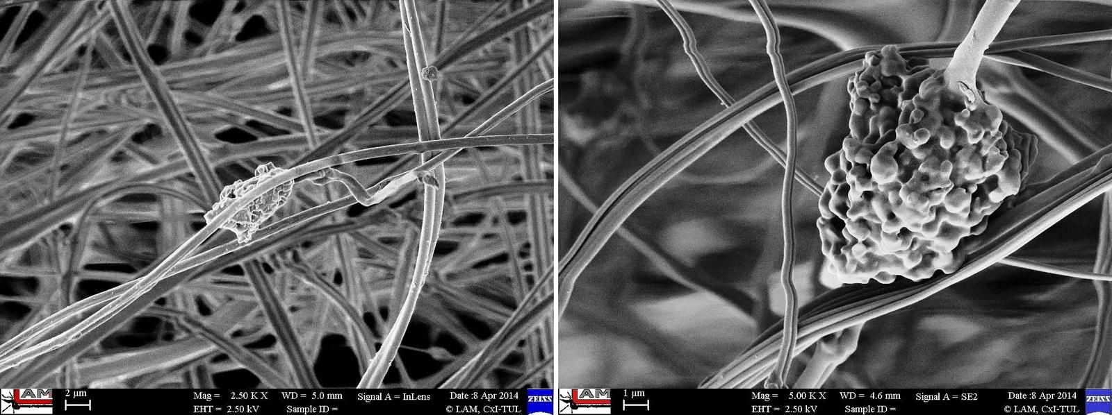 Nanovlákna s Bi2O3 chránící před rentgenovým zářením